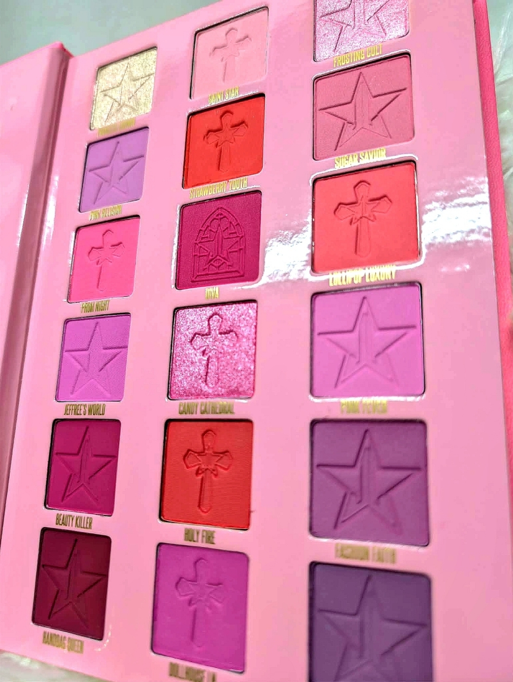 New Rare Limited Edition Jeffree Star Pink Religion Eyeshadow Palette - Picture 2 of 7